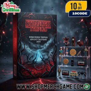 Official Stranger Things Season 5 Advent Calendar 2025 With Collectible Ornaments And Miniature Figurines Upside Down Edition Premium Holiday Countdown Gift Box
