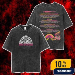 Okeechobee Music And Arts Festival March 19-22 2026 Sunshine Grove Florida Poster Event Lineup Wall Art Merch Unisex Two Sided Washed T-Shirt