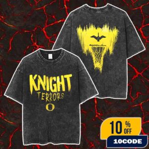 Oregon Ducks Knight Terrors Basketball NCAA Season 2025-2026 Matthew Knight Arena Nike Warm Up Tee Merch Unisex Two Sided Washed T-Shirt