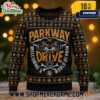 The Living Tombstone Five Nights At Freddys Ugly Christmas Sweater Black Knitted Pullover FNAF Holiday Jumper With Music Notes Winter Festive Apparel