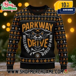 Parkway Drive Welcome To Worloof Day Ugly Christmas Sweater Metalcore Band Holiday Knitted Pullover Premium Gift Unisex
