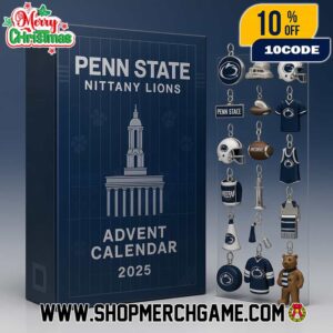 Penn State Nittany Lions Advent Calendar 2025 With 24 Collectible Charm Ornaments Holiday Countdown Christmas Gift For NCAA Football Fans