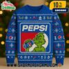 Sprite x Grinch Drinking Bottle Green Knit Pullover Fair Isle Pattern With Snowflakes Christmas Trees Nordic Design Holiday Festive Ugly Sweater Winter Jumper