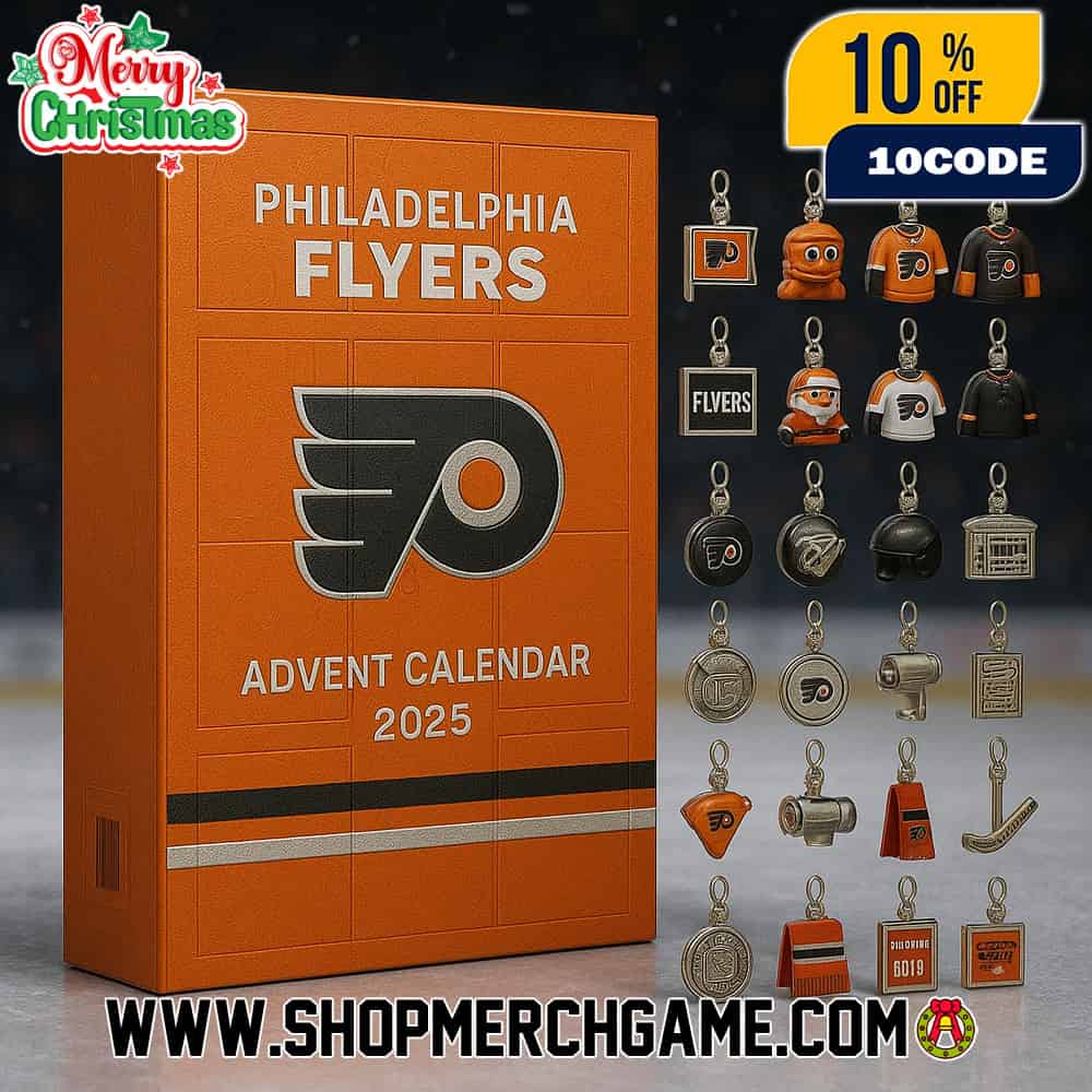 Philadelphia Flyers 58th Anniversary 2025 Advent Calendar 24 Days Christmas Countdown Ornament Charm Collection NHL Hockey Orange And Black Holiday Collectible Gift Set Philadelphia Flyers 58th Anniversary 2025 Advent Calendar 24 Days Christmas Countdown Ornament Charm Collection NHL Hockey Orange And Black Holiday Collectible Gift Set