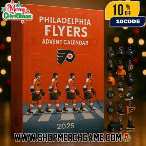 Philadelphia Flyers Advent Calendar 2025 Ornament 58th Anniversary NHL Hockey Countdown 24 Days Christmas Holiday Gift Collectible For Fans Team