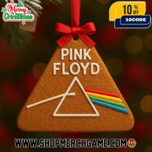 Pink Floyd Ornament Dark Side Of The Moon Prism Rainbow Gingerbread Cookie Design Christmas Tree Decoration For Progressive Rock Fans Collectors