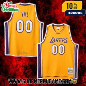 Playboi Carti x NBA x Mitchell And Ness 00YVL Jersey Collab Los Angeles Lakers 1999 Basket Ball Shirt