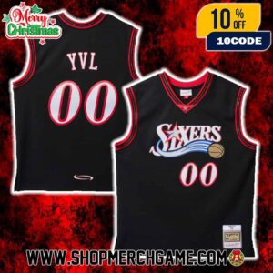 Playboi Carti x NBA x Mitchell And Ness 00YVL Jersey Collab Philadelphia 76ers 2000 Basket Ball Shirt