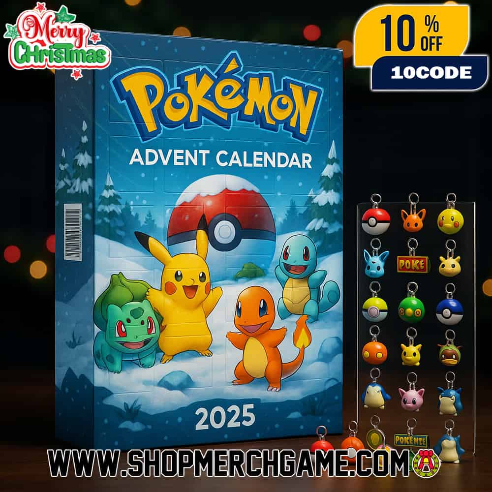 Pokemon Advent Calendar 2025 Ornament Set Pikachu Charmander Bulbasaur Squirtle Pokeball Christmas Countdown Collectible Gift Pokemon Advent Calendar 2025 Ornament Set Pikachu Charmander Bulbasaur Squirtle Pokeball Christmas Countdown Collectible Gift