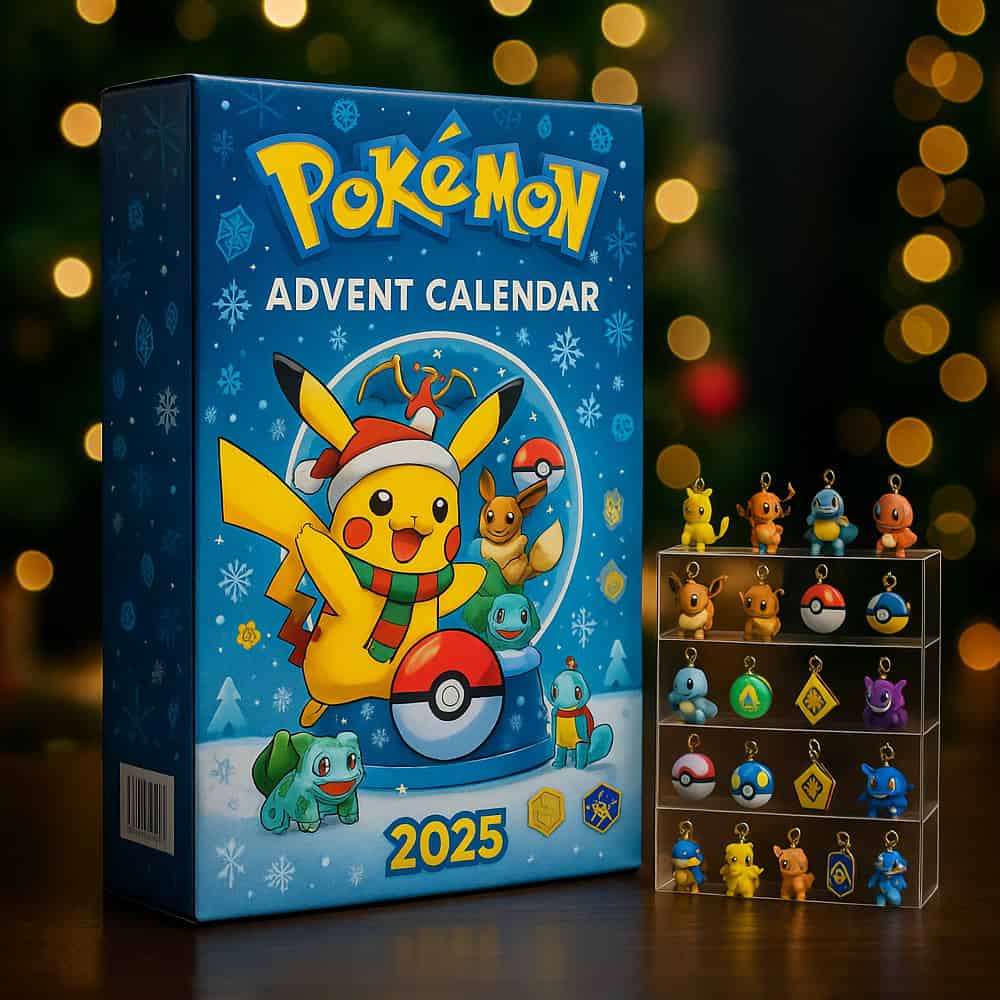 Pokemon Christmas Advent Calendar 2025 Ornament Set Pikachu Eevee Squirtle Charmander Bulbasaur Holiday Countdown Collectible Gift Pokemon Christmas Advent Calendar 2025 Ornament Set Pikachu Eevee Squirtle Charmander Bulbasaur Holiday Countdown Collectible Gift