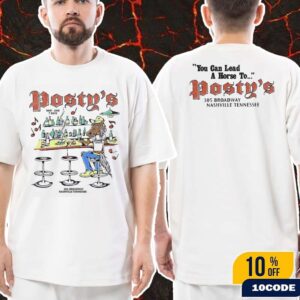 Post Malone Lead a Horse to Posty’s T-Shirt Merchandies Unisex Tee Two Sides