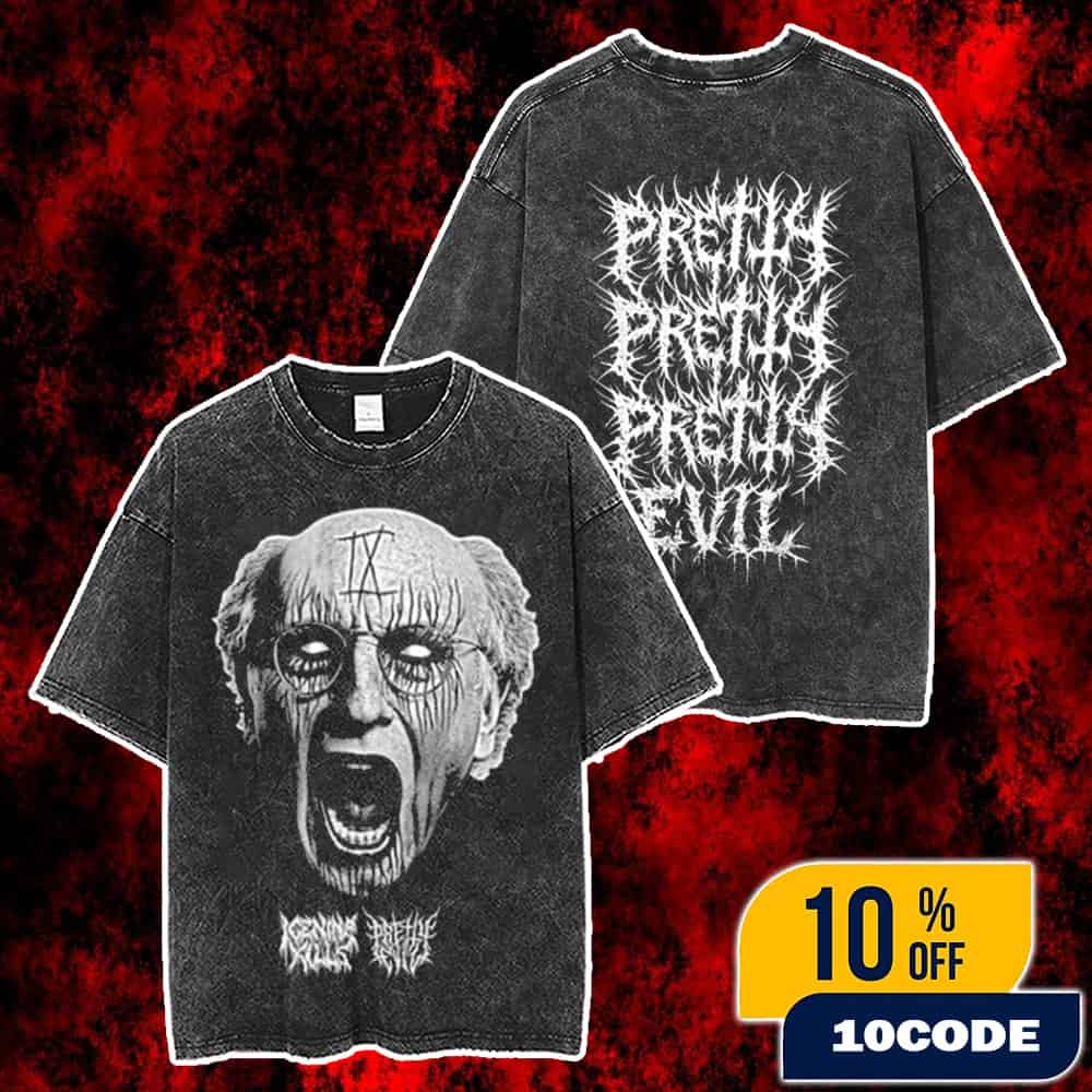 Pretty Pretty Pretty Evil T Ice Nine Kills Canine Kills Evidence Collection Horror Metal Corpse Paint Screaming Face Unisex Two Sided Washed T-Shirt Pretty Pretty Pretty Evil T Ice Nine Kills Canine Kills Evidence Collection Horror Metal Corpse Paint Screaming Face Unisex Two Sided Washed T-Shirt
