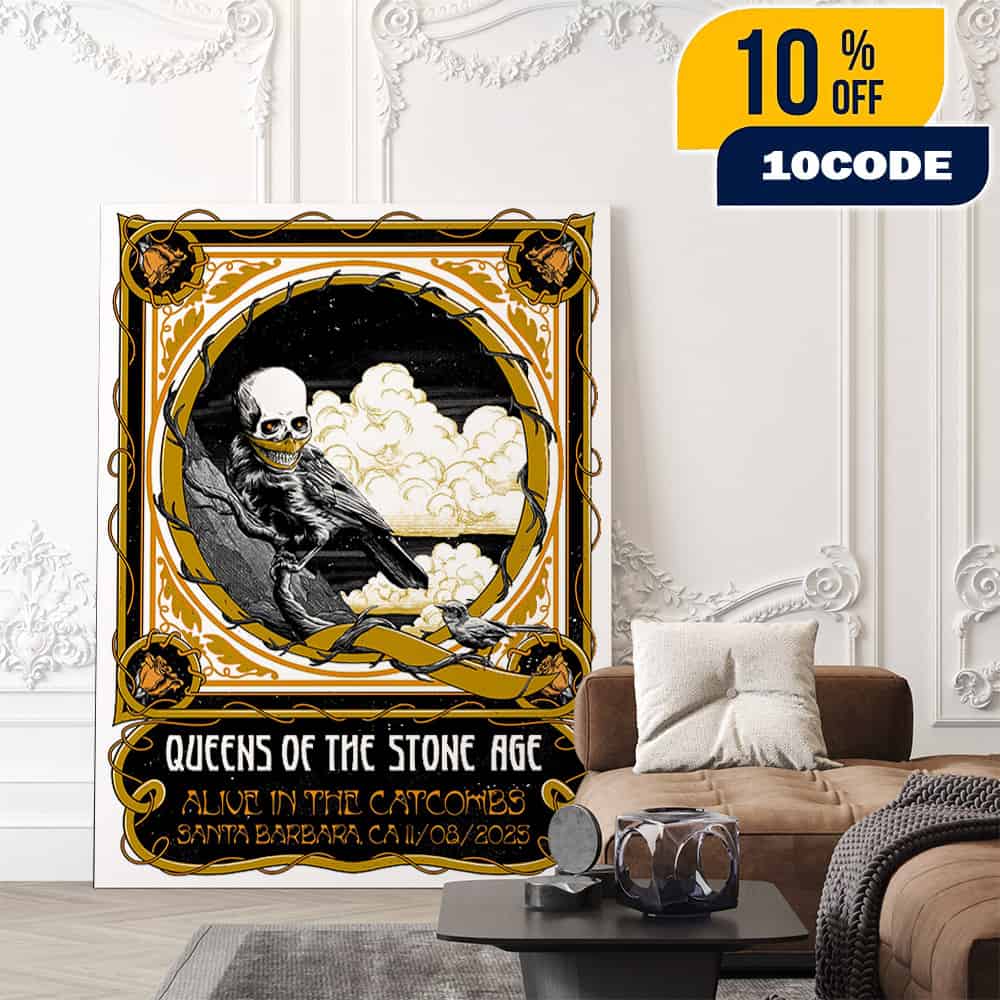 Queens Of The Stone Age Alive In The Catacombs Tour On November 8 2025 At Santa Barbara Poster Event Artwork By Pedro Correa Poster Canvas Home Decor Queens Of The Stone Age Alive In The Catacombs Tour On November 8 2025 At Santa Barbara Poster Event Artwork By Pedro Correa Poster Canvas Home Decor