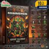 Rammstein x Grinch Advent Calendar 2025 24 Day Holiday Countdown Industrial Metal Christmas Ornament Till Lindemann Band Figurines Green Black Orange Neue Deutsche Harte Rock