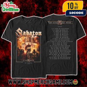 Sabaton The Legendary Tour 2025 Pop-up Store Event Tee On November 24 2025 At Stuttgart Germany Legends Of Stuttgart Tour Dates Backprint Unisex T-Shirt