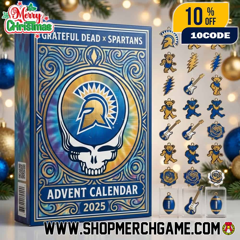San Jose State Spartans x Grateful Dead Ornament Advent Calendar 2025 NCAA Football Dancing Bear Skull Lightning Bolt Guitar Exclusive Holiday Gift San Jose State Spartans x Grateful Dead Ornament Advent Calendar 2025 NCAA Football Dancing Bear Skull Lightning Bolt Guitar Exclusive Holiday Gift