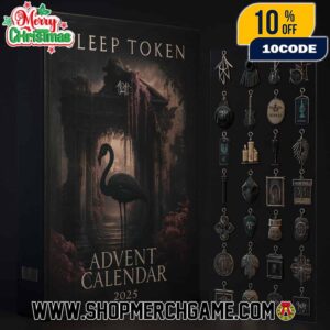 Sleep Token 2025 Advent Calendar Ornament 24 Days Christmas Countdown Charm Collection Gothic Black Swan Mystical Symbol Holiday Gift Set