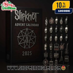 Slipknot Advent Calendar 2025 With 24 Collectible Ornaments Mask Figurines Corey Taylor Nine Members Nonagram Logo Christmas Holiday Countdown Gift For Nu Metal Fans Maggots
