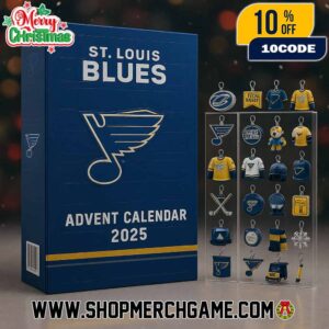 Tampa Bay Lightning 33rd Anniversary 2025 Advent Calendar 24 Days Christmas Countdown Ornament Charm Collection NHL Hockey Blue And White Holiday Collectible Gift Set