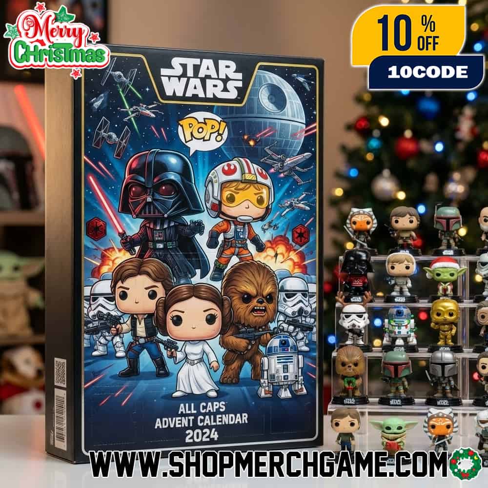 Star Wars x Funko Pop Advent Calendar 2024 Holiday Countdown With 24 Piece Collectible Vinyl Figures Ornament Set Star Wars x Funko Pop Advent Calendar 2024 Holiday Countdown With 24 Piece Collectible Vinyl Figures Ornament Set