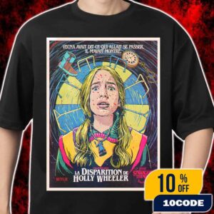 Stranger Things 5 Poster Chapter Two The Vanishing of Holly Wheeler Retro Art Netflix By Butcher Billy Merch Unisex T-Shirt
