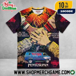 Stranger Things Season 5 2025 Netflix Movie Bab Satu The Crawl Hell Fire Lives Poster Artwork By Butcher Billy 3D T-Shirt