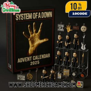 System Of A Down Advent Calendar 2025 With 24 Collectible Ornaments Band Members Figurines Serj Tankian Toxicity Hand Logo Christmas Holiday Countdown Gift For Alternative Metal Fans