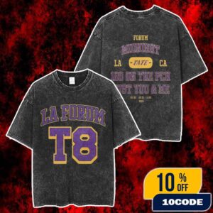 Tate McRae Los Angeles 2025 Forum Midnight 120 On The PCH Just You And Me November 8 2025 Miss Possessive Tour Event Tee Merch Unisex Two Sided Washed T-Shirt