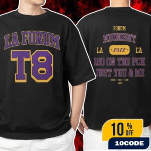 Tate McRae Los Angeles 2025 Forum Midnight 120 On The PCH Just You And Me November 8 2025 Miss Possessive Tour Event Tee Unisex T-Shirt Merchandise