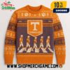 Missouri Tigers NCAA Abbey Road Parody Holiday Knitted Sweater With Tiger Logo Black And Gold Ugly Christmas Sweater For SEC Football Fans