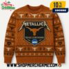 Notre Dame Fighting Irish x NCAA Ugly Sweater Metallica Metal Band Navy Gold Knit Holiday Pullover Christmas Graphic Apparel
