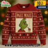 The Grinch Winston Parody Ugly Christmas Sweater Smoking Dr Seuss Knitted Holiday Red Fair Isle Snowflake Pattern Gift For Movie Fans
