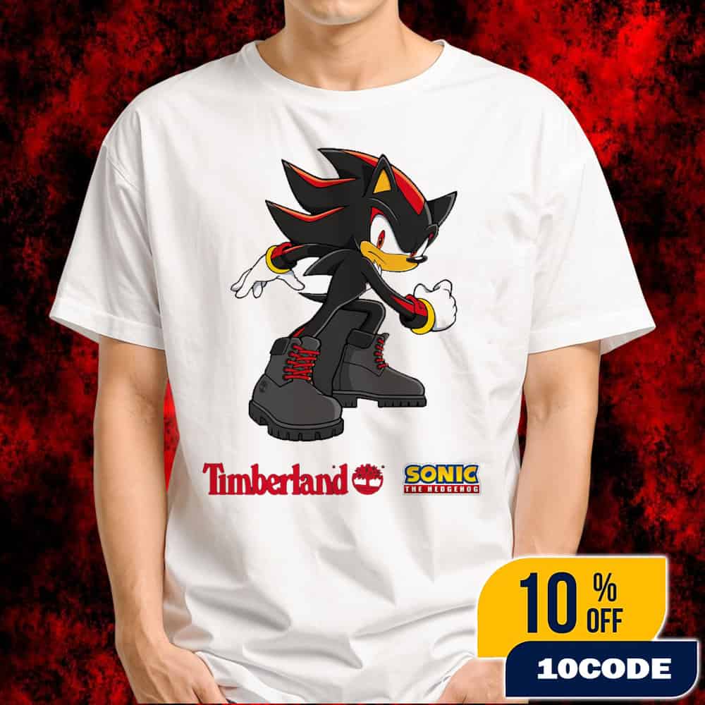 Timberland x SEGA Shadow The Hedgehog 2025 New Collection Collab Sonic Brand Merchandise Unisex T-Shirt Timberland x SEGA Shadow The Hedgehog 2025 New Collection Collab Sonic Brand Merchandise Unisex T-Shirt