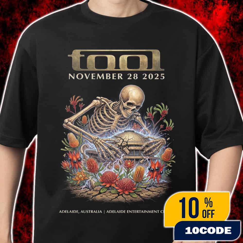 Tool Adelaide November 28 2025 Concert Poster Australian Native Flowers Skeleton Design Adelaide Entertainment Centre Merch Unisex T-Shirt Tool Adelaide November 28 2025 Concert Poster Australian Native Flowers Skeleton Design Adelaide Entertainment Centre Merch Unisex T-Shirt