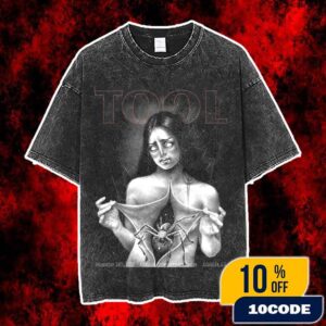 Tool Adelaide November 28 2025 Concert Poster Dark Gothic Horror Art Spider Woman Progressive Metal Event Artwork Adelaide Entertainment Centre​ Washed Unisex T-Shirt