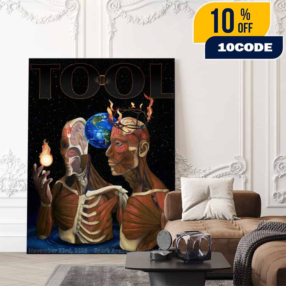 Tool Auckland Spark Arena November 23 2025 Night 2 Concert Poster By Mike Gamble Anatomy Skeleton Earth Fire Progressive Metal Tour New Zealand Poster Canvas Home Decor Tool Auckland Spark Arena November 23 2025 Night 2 Concert Poster By Mike Gamble Anatomy Skeleton Earth Fire Progressive Metal Tour New Zealand Poster Canvas Home Decor