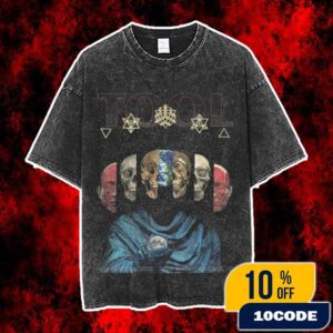 Tool November 22nd 2025 Poster Spark Arena Auckland New Zealand Concert Art MIKGM Design Sacred Geometry Skull Moon Limited Edition Progressive Metal Print Vintage Washed Unisex T-Shirt