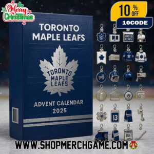 Toronto Maple Leafs 108th Anniversary 2025 Advent Calendar 24 Days Christmas Countdown Ornament Charm Collection NHL Hockey Blue And White Holiday Collectible Gift Set