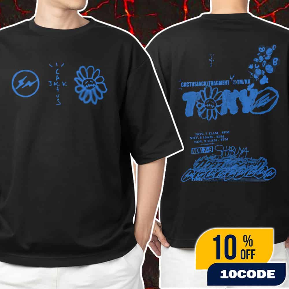 Travis Scott Cactus Jack World Tour Taking Over At Tokyo Exclusive Collab With Hiroshi Fujiwara x Takashi Murakami On November 7-9 2025 Logo Artwork Unisex T-Shirt Merchandise Travis Scott Cactus Jack World Tour Taking Over At Tokyo Exclusive Collab With Hiroshi Fujiwara x Takashi Murakami On November 7-9 2025 Logo Artwork Unisex T-Shirt Merchandise