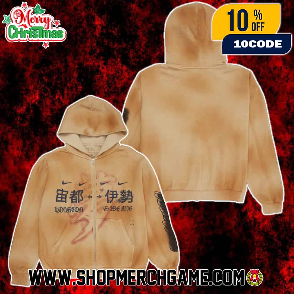 Travis Scott Cactus Jack x Fragment x Nike Houston To Ise Mie Unisex Zip Hoodie Travis Scott Cactus Jack x Fragment x Nike Houston To Ise Mie Unisex Zip Hoodie