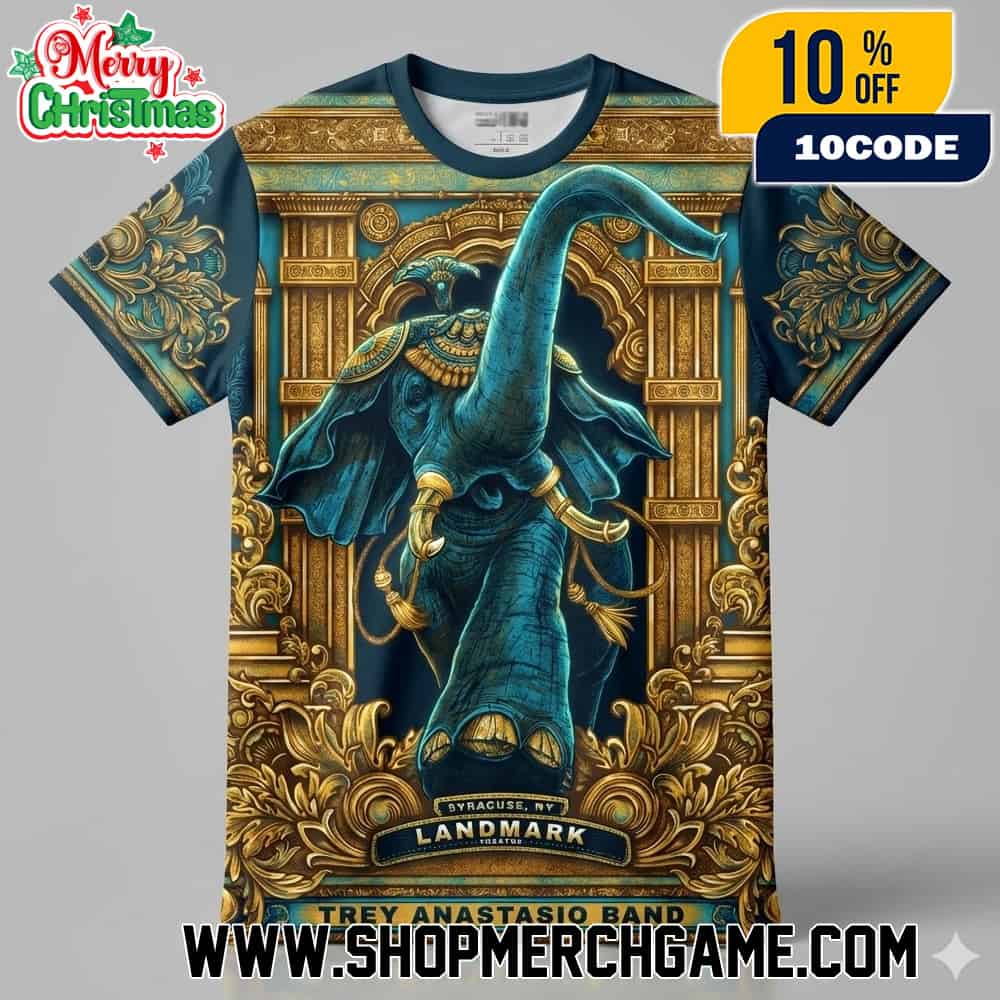 Trey Anastasio Band Landmark Theatre Syracuse New York November 25 2025 Concert Poster By Sadie May Sart And Design Peacock Baroque Gold Frame Tour Artwork Collectible 3D T-Shirt Trey Anastasio Band Landmark Theatre Syracuse New York November 25 2025 Concert Poster By Sadie May Sart And Design Peacock Baroque Gold Frame Tour Artwork Collectible 3D T-Shirt