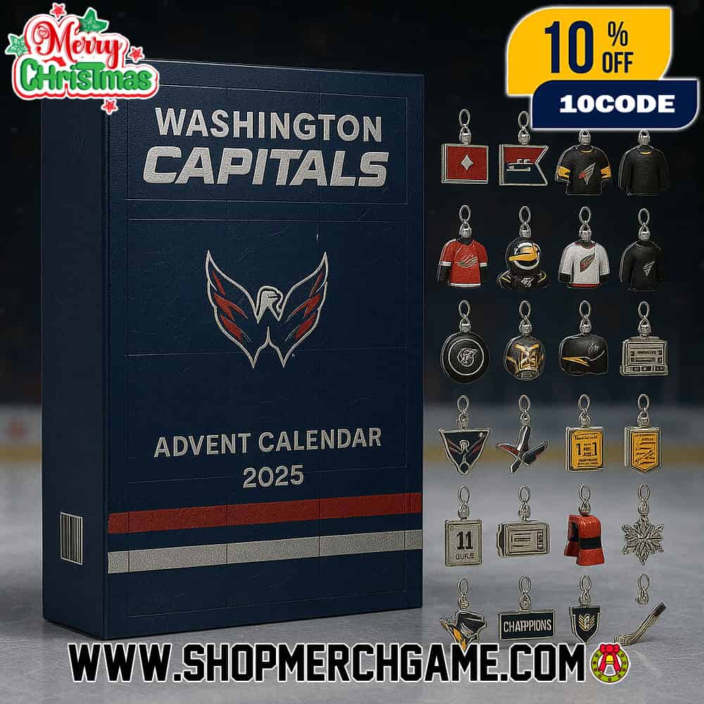 Washington Capitals 51st Anniversary 2025 Advent Calendar 24 Days Christmas Countdown Ornament Charm Collection NHL Hockey Navy Blue Red And White Holiday Collectible Gift Set Washington Capitals 51st Anniversary 2025 Advent Calendar 24 Days Christmas Countdown Ornament Charm Collection NHL Hockey Navy Blue Red And White Holiday Collectible Gift Set