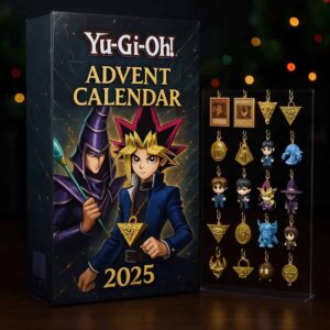 Yu-Gi-Oh Advent Calendar 2025 Ornament Set Anime Character Figure Yugi Dark Magician Millennium Puzzle Christmas Countdown Collectible Gift