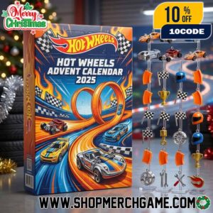 Hot Wheels Advent Calendar 2025 Ornament Diecast Car Collection Christmas Countdown Racing Theme Holiday Decorations Gift Set Kids Toys