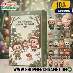 Pop Mart x The Monsters Advent Calendar 2025 Ornament Figure Set 24 Days Countdown Labubu Christmas Blind Box Surprise Holiday Gift