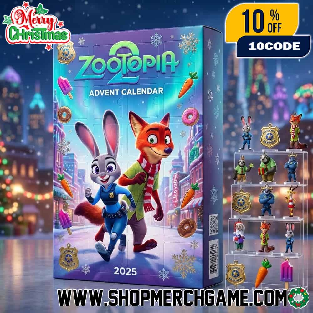 Zootopia 2 Advent Calendar 2025 Judy Hopps x Nick Wilde Edition 24 Days Holiday Countdown Box With Mini Figures And Acrylic Ornament Surprises For Kids Zootopia 2 Advent Calendar 2025 Judy Hopps x Nick Wilde Edition 24 Days Holiday Countdown Box With Mini Figures And Acrylic Ornament Surprises For Kids