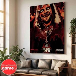 28 Years Later The Bone Temple Movie Directed By Nia DaCosta Written By Alex Garland January 16 2026 Theatrical Release Horror Film Poster Canvas