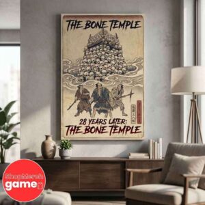 28 Years Later The Bone Temple Post Apocalyptic Horror Film January 16 2026 Nia DaCosta Ralph Fiennes Jack O Connell Movie Japanese Ukiyo-e Style Artwork Poster Canvas