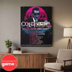 Cold Wave Alien Ant Farm Goodbye Cruel World 2026 United States Tour Poster Tour Dates Retrowave Unisex Merchandise Poster Canvas