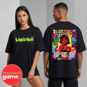 Lords of Acid Cheeky Freaky Tour 2026 with Dead on a Sunday Princess Superstar Tony and The Kiki Mz Neon Poster Tour Dates Artwork Unisex T-Shirt